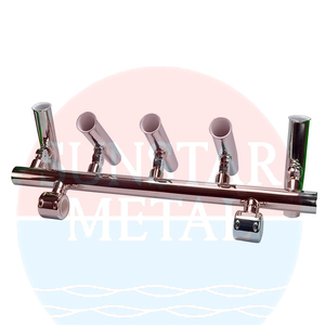 Nouvelle condition en acier inoxydable 5 Tube support de <span class=keywords><strong>canne</strong></span> pour la pêche pour Rail support de repos de tige - Product Image 3