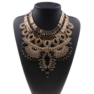 Collana Maxi Choker Boho Etnica 2019, Gioielli da Donna, Collana Vintage Indiana con Cristalli Colorati - Product Image 5