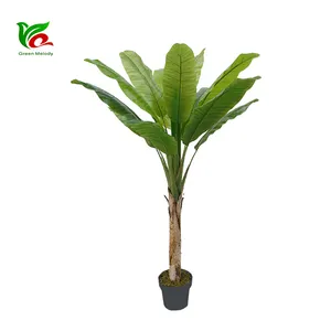 Artificial Banana Leaf Plants Decorated Evergreen Artificial Banana Tree