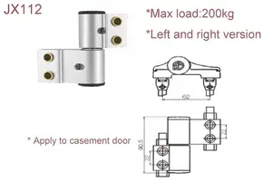 Verstellbares Scharnier der 3D-Flügeltür aus Aluminium legierung