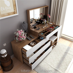 Comò economico utile in stile moderno con specchio per l'applicazione della camera da letto - Product Image 3