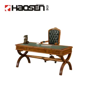 H-RAFFELLO 0802 מודרני פופולרי עמיד עץ מעוקל כפרי altra המרדף שולחן במשרד הנהלה