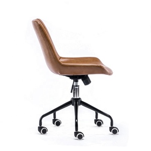 Brown Synthetic PU Leather Full Back <strong>Swivel</strong> <strong>Office</strong> <strong>Chair</strong> with <strong>Wheels</strong>, <strong>Office</strong> Furniture, Commercial Furniture - Product Image 3