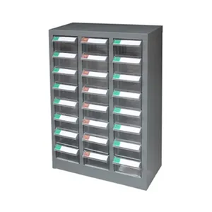 Easy organize hardware and craft 24 drawers steel storage cabinet plastic drawers MOQ 1set