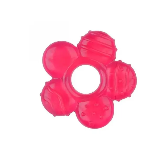 Wholesale professional custom flower shape approved water filled teether for baby