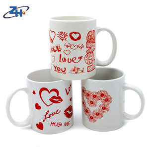 Tasses à café souvenir en céramique blanche de la <span class=keywords><strong>Saint</strong></span>-<span class=keywords><strong>Valentin</strong></span> imprimées sur mesure en gros - Product Image 3