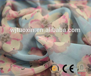 China 30D Polyester Grote Bloem Gedrukt <span class=keywords><strong>Chiffon</strong></span> Voor Mode <span class=keywords><strong>Maxi</strong></span> Jurk | Pure Zijde <span class=keywords><strong>Chiffon</strong></span> Georgette Crêpe Stof - Product Image 2