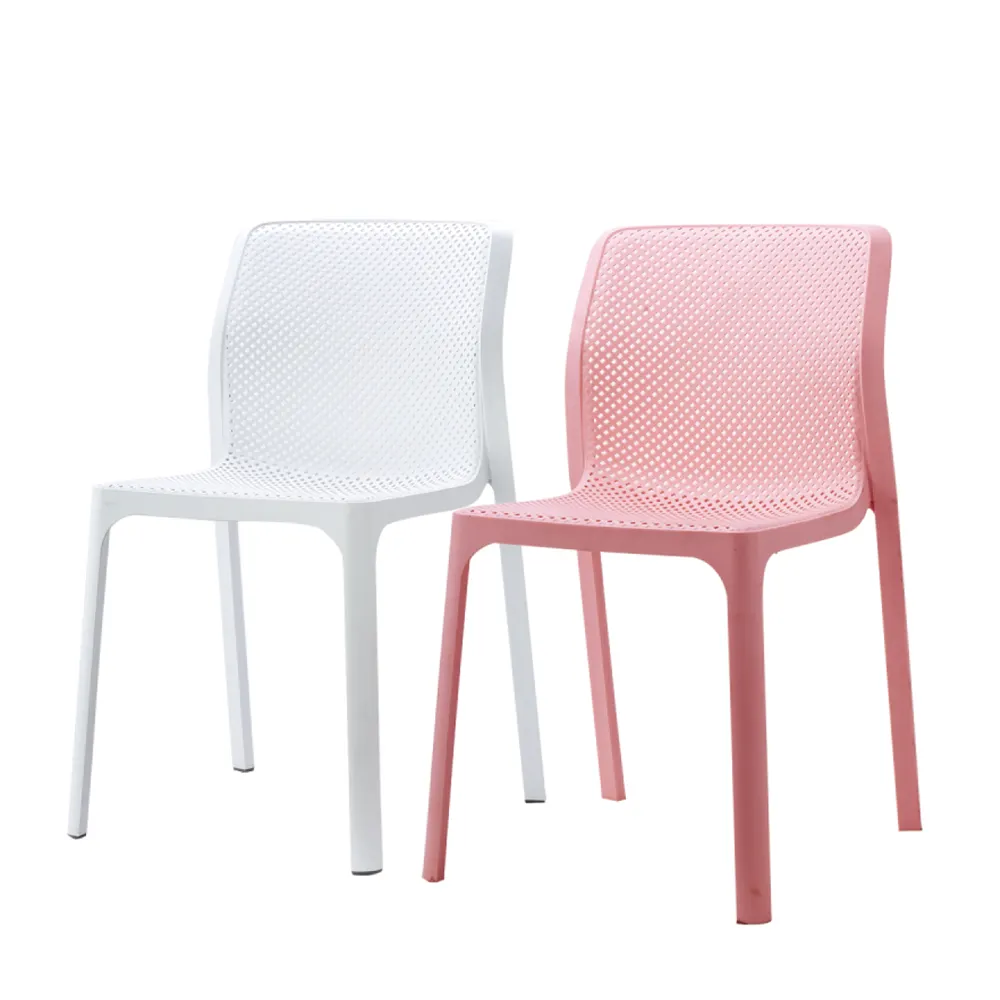 เก้าอี้พลาสติกดีไซน์เนอร์สีน้ำเงินสไตล์โมเดิร์นที่มีชื่อเสียงเรียบง่ายพร้อมรู