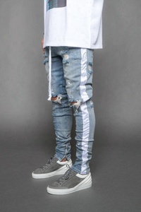OEM Denim Designer Vente en Gros Authentique Homme Skinny Déchiré Fantaisie Sans Marque Biker Jeans <span class=keywords><strong>2</strong></span> - Product Image 2