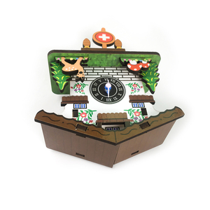 DIY del <span class=keywords><strong>reloj</strong></span> <span class=keywords><strong>de</strong></span> <span class=keywords><strong>pared</strong></span> para decoración <span class=keywords><strong>suizo</strong></span> <span class=keywords><strong>reloj</strong></span> <span class=keywords><strong>de</strong></span> cuco con autoswinging péndulo 3D rompecabezas <span class=keywords><strong>de</strong></span> madera <span class=keywords><strong>de</strong></span> regalo y juguete mejora - Product Image 4