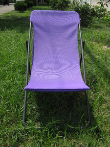 Silla de Playa <span class=keywords><strong>Plegable</strong></span> Portátil Ligera y Moderna con Tubo de Acero y Reposacabezas para Uso en Exteriores - Product Image 3