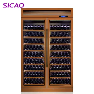 Contemporary Modern Cantina Cave Wine Cellar Display Fridge Custom Wine Cellars Design Wine Beverage Cooler