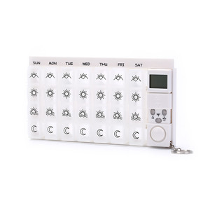 Với Nhắc Nhở Hẹn Giờ LCD Thông Minh Thuốc Dispenser Hàng Tuần Sắp Xếp Gấp Vitamin Hộp Thuốc 28 Tế Bào Hàng Tuần Thông Minh Hộp Thuốc - Product Image 3