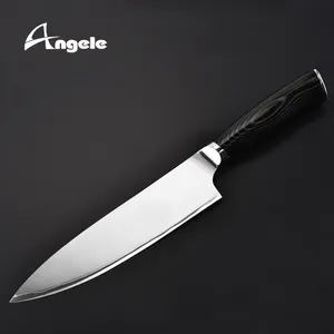 ANGELE Kitchen Knife Wholesale German Steel Kitchen Japanese Chef Knife Blanks Blade with Micarta Handle kitchen chef knife