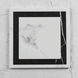 Phong Cách Châu Âu Hiện Đại 200X200Mm Đá Cẩm Thạch Như Sứ Ma-rốc Gạch Đen Và Trắng Cho Phòng Tắm Sàn Nhà Tắm - Product Image 3