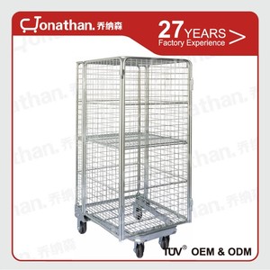 Transport pliant chariots <span class=keywords><strong>à</strong></span> roulettes supermarché fil rouleau cages panier - Product Image 1