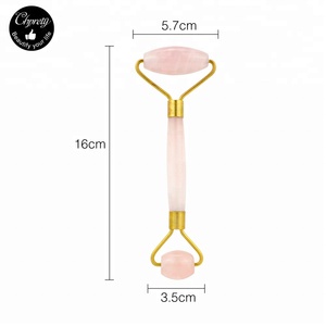 Natürliche Schönheit Anti-Aging Jade Rose Quarz-Roller-Massagegerät rosa Jade-Roller und Gua Sha-Werkzeuge Jade-Roller-Massagegerät - Product Image 5
