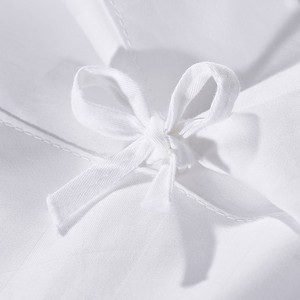 Juego de ropa de cama <span class=keywords><strong>blanca</strong></span>, fundas de edredón de algodón 100% de china, satén de lujo, de lino puro - Product Image 6