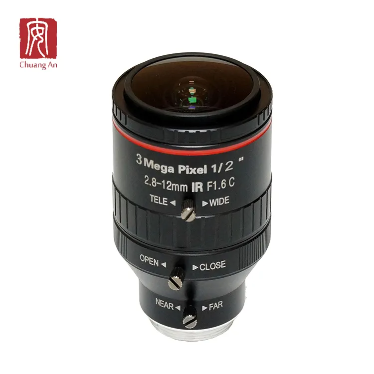 2.8-12 مللي متر F1.6 CS/C جبل 3MP Varifocal 1/2 "عدسة HD كاميرا تلفزيونات الدوائر المغلقة