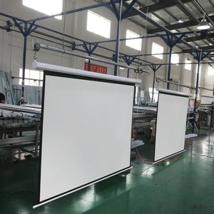 High Quality OEM 80 Inch Retractable Dinon Motorized Electric Projector Screen For Home Theatre with trigger