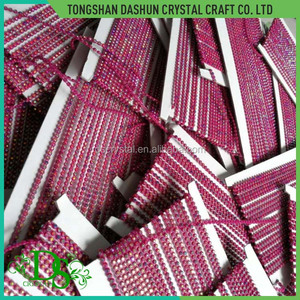 Sparkling Guatemala color mezclado bandas piedra recorte <span class=keywords><strong>para</strong></span> <span class=keywords><strong>la</strong></span> ropa rhinestone Cadena de ajuste - Product Image 1