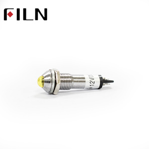 FILN 8mm Hole 12v 24v 220v <strong>Mini</strong> <strong>LED</strong> Pilot <strong>Light</strong> Lamp Solder Pin Indicator <strong>Light</strong> Red Yellow Blue Green White Signal Lamp - Product Image 5