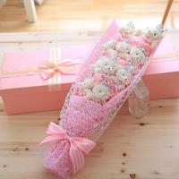 Vente flash Cadeau de la Saint-Valentin Peluche Stitch Jouet Bouquet de fleurs en peluche pour cadeaux de la Saint-Valentin