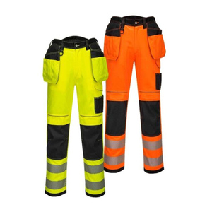 Durability Cotton Regular Fit <strong>Work</strong> <strong>Trousers</strong> Two Tone <strong>High</strong> Visibility Safety Reflective Cargo Pants - Product Image 1
