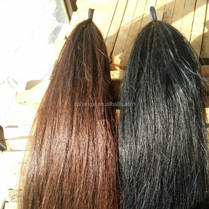 Extensión de pelo de cola de caballo, hecho a mano, 100%, pelo Real de cola de caballo - Product Image 1
