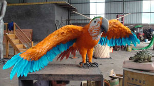 Escultura de equipo de parque temático, modelo animatrónico de animales, loros, precio al por mayor, novedad - Product Image 6
