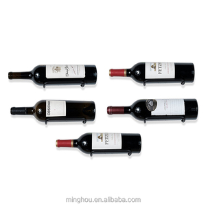 Portabottiglie da Parete per Singola Bottiglia Rivestito in Nero Personalizzato per Bottiglie di Vino Bordeaux - Product Image 4