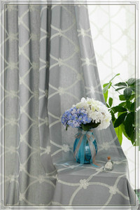 Embroidery gray least wholesale <span class=keywords><strong>as</strong></span> do drapery fabric - Product Image 4