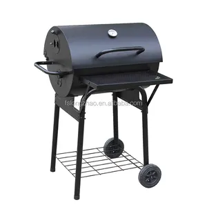 Tambor de óleo forma churrasco pit fumante peixe charboal fumante grill para venda