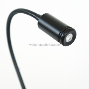 1*3W 220V de Aluminio flexible serpiente led cabecera <span class=keywords><strong>Lámpara</strong></span> de lectura para la cama - Product Image 5