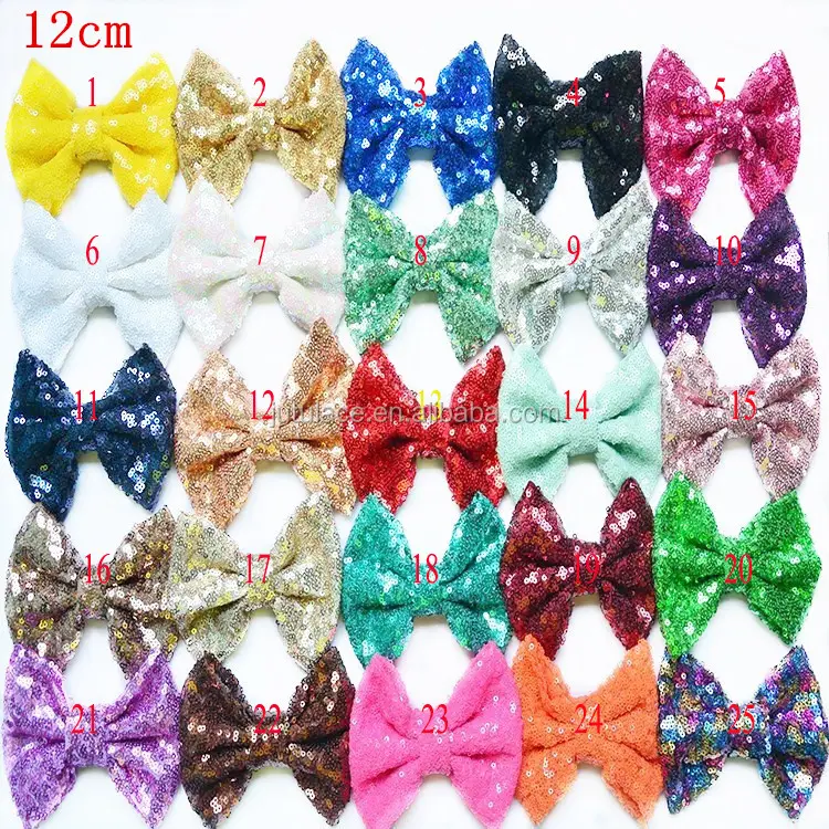 Girls Sparkle Glitter Shinning Sequin Big Bowknots - DIY Clip Barrettes hair Headbands Accessories