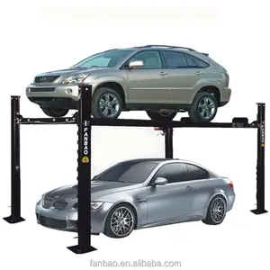 3T Manual Single Side Lock Release 4 Post Car Lift 4QJY3.0-C 4 Post Hydraulic Car Parking Lift Shanghai Fanbao CE Approved