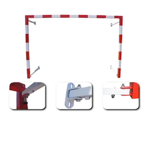 هدف كرة اليد فولاذي محمول بطول 3 متر * 2 متر (يمكن إضافة الشبكة والعجلة) من المعدات الرياضية