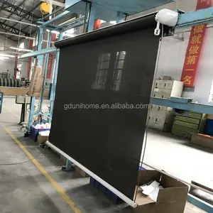 exterior motorized wire steel guide roller blinds for balcony