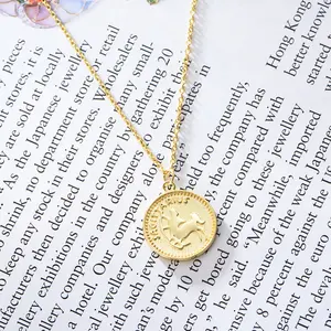 Collar de Sagitario con diseño de moda, 12 horóscopos, chapado en oro 925 - Product Image 1