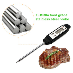 Termómetro <span class=keywords><strong>Digital</strong></span> para alimentos y carne con sonda de acero inoxidable ultrarrápida de promoción de alta precisión J & R con tubo de almacenamiento - Product Image 2