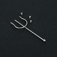 Nouveau design de piercing d'oreille en acier inoxydable trident
