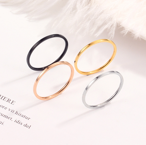 1 Mét Bạc/Rose Gold/Đen/Vàng Màu Thép Không Gỉ Womens Đồng Bằng Ban Nhạc Knuckle Xếp Chồng <span class=keywords><strong>Midi</strong></span> Nhẫn Bộ - Product Image 5