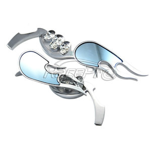 Vitre de moto réglable pour Harley Davidson Fat Boy, verres à Angle réglable avec tige de crâne, miroir de remplacement personnalisé - Product Image 5