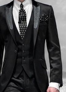 3 Piece Jacket+Pants+Vast Peaked Lapel <strong>Three</strong> Pockets Single 1 <strong>Button</strong> WF056 - Product Image 2