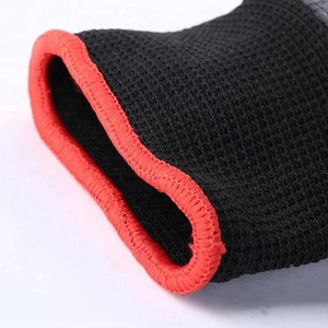 Sarung tangan telapak tangan dilapisi nitril PU nilon tipis 13 meteran Hitam Biru tahan lama & ukuran nyaman XS-XXXL - Product Image 4