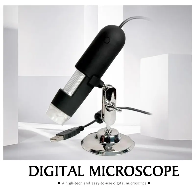 Magnification 20~400X High Quality Black USB Digital Electronic Microscope Digital Magnifier Camera with 8 LED Lights