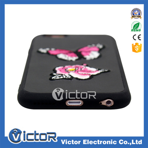 China Mayoristas <span class=keywords><strong>Compra</strong></span> directa de la fábrica de China 3D Impresión Bordado caso teléfono con etiqueta engomada para <span class=keywords><strong>iPhone</strong></span> 6 - Product Image 2