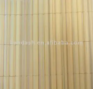 19mm PVC basit yüz çit boyutu 1x5m bambu