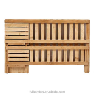 <span class=keywords><strong>Escurridor</strong></span> de Platos y Organizador de Utensilios de Bambú Multifuncional de Doble Nivel <span class=keywords><strong>Plegable</strong></span> para Encimera - Product Image 4