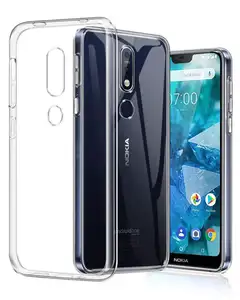 Ultra Ince TPU Yumuşak Ince arka kapak telefon kılıfı Nokia 7.1 Için